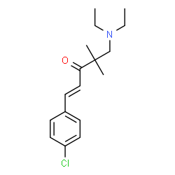 ChemSpider 2D Image | 1-(4-chlorophenyl)-4,4-dimethyl-5-diethylamino-1-penten-3-one | C17H24ClNO