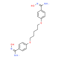 ChemSpider 2D Image | 4,4'-[1,5-Pentanediylbis(oxy)]bis(N'-hydroxybenzenecarboximidamide) | C19H24N4O4