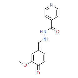 ChemSpider 2D Image | N'-[(E)-(3-Methoxy-4-oxo-2,5-cyclohexadien-1-ylidene)methyl]isonicotinohydrazide | C14H13N3O3