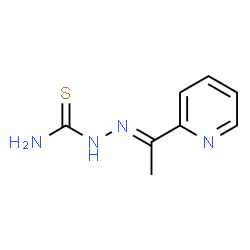 ChemSpider 2D Image | (2E)-2-[1-(2-Pyridinyl)ethylidene]hydrazinecarbothioamide | C8H10N4S