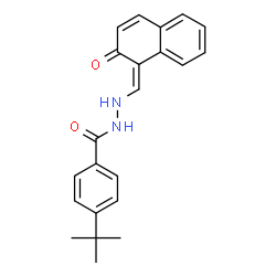 ChemSpider 2D Image | 4-(2-Methyl-2-propanyl)-N'-[(Z)-(2-oxo-1(2H)-naphthalenylidene)methyl]benzohydrazide | C22H22N2O2