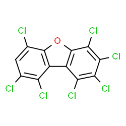 ChemSpider 2D Image | 1,2,3,4,6,8,9-HEPTACHLORODIBENZOFURAN | C12HCl7O