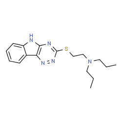 ChemSpider 2D Image | N-Propyl-N-[2-(5H-[1,2,4]triazino[5,6-b]indol-3-ylsulfanyl)ethyl]-1-propanamine | C17H23N5S