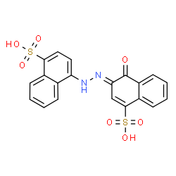 ChemSpider 2D Image | 4-[(2E)-2-(1-Oxo-4-sulfo-2(1H)-naphthalenylidene)hydrazino]-1-naphthalenesulfonic acid | C20H14N2O7S2