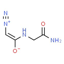 ChemSpider 2D Image | (E)-1-[(2-Amino-2-oxoethyl)amino]-2-diazonioethenolate | C4H6N4O2