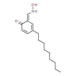 ChemSpider 2D Image | (6E)-6-[(Hydroxyamino)methylene]-4-nonyl-2,4-cyclohexadien-1-one | C16H25NO2