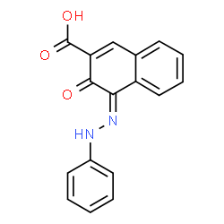 ChemSpider 2D Image | (4Z)-3-Oxo-4-(phenylhydrazono)-3,4-dihydro-2-naphthalenecarboxylic acid | C17H12N2O3