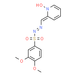 ChemSpider 2D Image | (2E)-2-({(E)-[(3,4-Dimethoxyphenyl)sulfonyl]diazenyl}methylene)-1(2H)-pyridinol | C14H15N3O5S