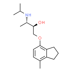 ChemSpider 2D Image | (2R,3S)-3-(Isopropylamino)-1-[(7-methyl-2,3-dihydro-1H-inden-4-yl)oxy]-2-butanol | C17H27NO2