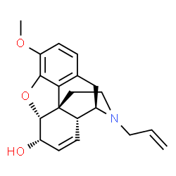ChemSpider 2D Image | (5alpha,6alpha)-17-Allyl-3-methoxy-7,8-didehydro-4,5-epoxymorphinan-6-ol | C20H23NO3
