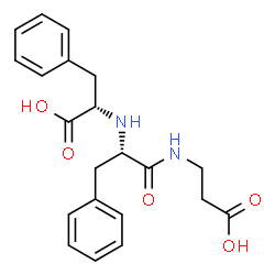 ChemSpider 2D Image | N-[(1S)-1-Carboxy-2-phenylethyl]-L-phenylalanyl-beta-alanine | C21H24N2O5