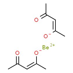 ChemSpider 2D Image | Beryllium bis[(2Z)-4-oxo-2-penten-2-olate] | C10H14BeO4