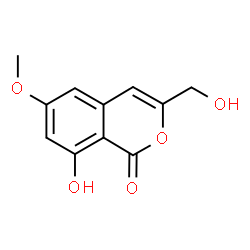 ChemSpider 2D Image | 8-Hydroxy-3-(hydroxymethyl)-6-methoxy-1H-isochromen-1-one | C11H10O5