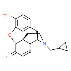 ChemSpider 2D Image | (5alpha)-17-(Cyclopropylmethyl)-3-hydroxy-7,8-didehydro-4,5-epoxymorphinan-6-one | C20H21NO3