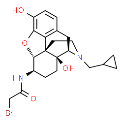 ChemSpider 2D Image | 2-Bromo-N-[(5alpha,6beta)-17-(cyclopropylmethyl)-3,14-dihydroxy-4,5-epoxymorphinan-6-yl]acetamide | C22H27BrN2O4