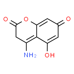 ChemSpider 2D Image | 4-Amino-5-hydroxy-2H-chromene-2,7(3H)-dione | C9H7NO4