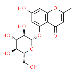 ChemSpider 2D Image | 7-Hydroxy-2-methyl-4-oxo-4H-chromen-5-yl beta-D-glucopyranoside | C16H18O9
