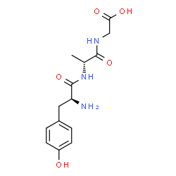ChemSpider 2D Image | L-Tyrosyl-D-alanylglycine | C14H19N3O5