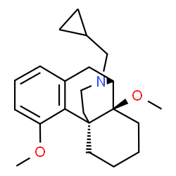 ChemSpider 2D Image | 17-(Cyclopropylmethyl)-4,14-dimethoxymorphinan | C22H31NO2