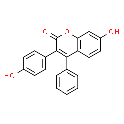 ChemSpider 2D Image | 7-Hydroxy-3-(4-hydroxyphenyl)-4-phenyl-2H-chromen-2-one | C21H14O4