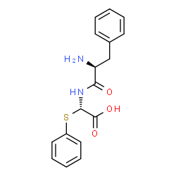 ChemSpider 2D Image | (2S)-(L-Phenylalanylamino)(phenylsulfanyl)acetic acid | C17H18N2O3S