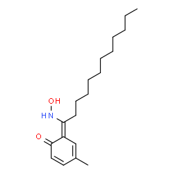 ChemSpider 2D Image | (6Z)-6-[1-(Hydroxyamino)dodecylidene]-4-methyl-2,4-cyclohexadien-1-one | C19H31NO2