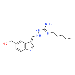 ChemSpider 2D Image | 2-{(Z)-[5-(Hydroxymethyl)-3H-indol-3-ylidene]methyl}-N'-pentylhydrazinecarboximidamide | C16H23N5O