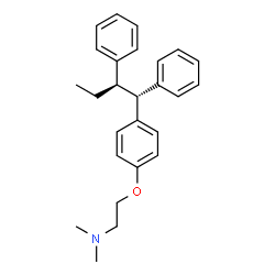 ChemSpider 2D Image | 2-{4-[(1R,2R)-1,2-Diphenylbutyl]phenoxy}-N,N-dimethylethanamine | C26H31NO