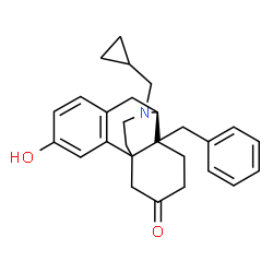 ChemSpider 2D Image | 14-Benzyl-17-(cyclopropylmethyl)-3-hydroxymorphinan-6-one | C27H31NO2