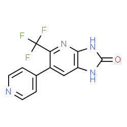 ChemSpider 2D Image | 6-(pyridin-4-yl)-5-(trifluoromethyl)-4H-imidazo[4,5-b]pyridin-2-ol | C12H7F3N4O