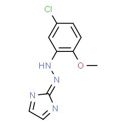 ChemSpider 2D Image | 2-[(5-Chloro-2-methoxyphenyl)hydrazono]-2H-imidazole | C10H9ClN4O
