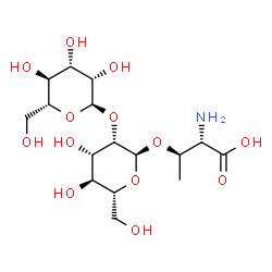ChemSpider 2D Image | (2S,3R)-2-Amino-3-{[(2S,3S,4S,5S,6R)-4,5-dihydroxy-6-(hydroxymethyl)-3-{[(2R,3S,4S,5S,6R)-3,4,5-trihydroxy-6-(hydroxymethyl)tetrahydro-2H-pyran-2-yl]oxy}tetrahydro-2H-pyran-2-yl]oxy}butanoic acid (non
-preferred name) | C16H29NO13