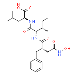ChemSpider 2D Image | N-[(2R)-2-Benzyl-4-(hydroxyamino)-4-oxobutanoyl]-L-isoleucyl-L-leucine | C23H35N3O6