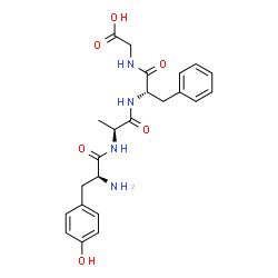 ChemSpider 2D Image | L-Tyrosyl-L-alanyl-L-phenylalanylglycine | C23H28N4O6