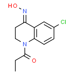ChemSpider 2D Image | 2,3-Dihydro-6-chloro-1-(1-oxopropyl)-4(1H)-quinolinone 4-oxime | C12H13ClN2O2