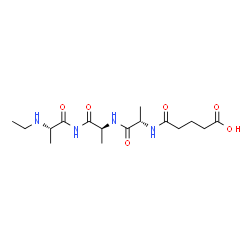 ChemSpider 2D Image | N-(4-Carboxybutanoyl)-L-alanyl-N-[(2S)-2-(ethylamino)propanoyl]-L-alaninamide | C16H28N4O6