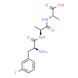 ChemSpider 2D Image | 3-Fluoro-L-phenylalanyl-L-alanyl-L-alanine | C15H20FN3O4