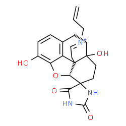 ChemSpider 2D Image | (5'S,13'R)-4'-Allyl-10',17'-dihydroxy-2,5-dioxospiro[imidazolidine-4,14'-[12]oxa[4]azoniapentacyclo[9.6.1.0~1,13~.0~5,17~.0~7,18~]octadeca[3,7(18),8,10]tetraene] | C21H22N3O5