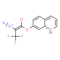 ChemSpider 2D Image | (1E)-2-Diazonio-3,3,3-trifluoro-1-[(8-~14~C)-2-naphthyloxy]-1-propen-1-olate | C1214CH7F3N2O2