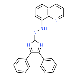 ChemSpider 2D Image | 8-[2-(4,5-Diphenyl-2H-imidazol-2-ylidene)hydrazino]quinoline | C24H17N5