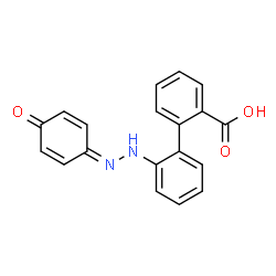 ChemSpider 2D Image | 2'-[2-(4-Oxo-2,5-cyclohexadien-1-ylidene)hydrazino]-2-biphenylcarboxylic acid | C19H14N2O3