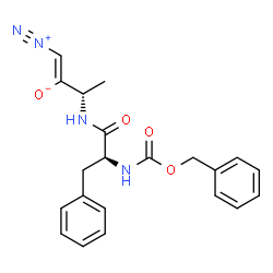 ChemSpider 2D Image | (1Z,3S)-3-({N-[(Benzyloxy)carbonyl]-L-phenylalanyl}amino)-1-diazonio-1-buten-2-olate | C21H22N4O4