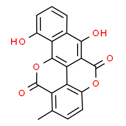 ChemSpider 2D Image | 6,10-Dihydroxy-1-methylbenzo[h]chromeno[5,4,3-cde]chromene-5,12-dione | C19H10O6
