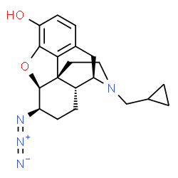 ChemSpider 2D Image | (5beta,6beta)-6-Azido-17-(cyclopropylmethyl)-4,5-epoxymorphinan-3-ol | C20H24N4O2