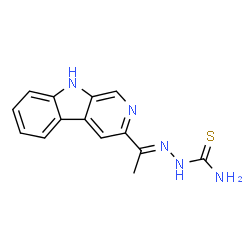 ChemSpider 2D Image | (2E)-2-[1-(9H-beta-Carbolin-3-yl)ethylidene]hydrazinecarbothioamide | C14H13N5S