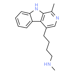 ChemSpider 2D Image | N,1-Dimethyl-9H-pyrido(3,4-b)indole-4-butanamine | C17H21N3