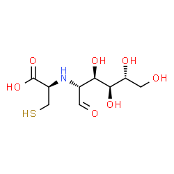 ChemSpider 2D Image | (2R)-3-Sulfanyl-2-{[(2R,3R,4S,5R)-3,4,5,6-tetrahydroxy-1-oxo-2-hexanyl]amino}propanoic acid | C9H17NO7S
