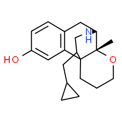 ChemSpider 2D Image | (9R,10R)-15-(Cyclopropylmethyl)-10-methyl-11-oxa-17-azatetracyclo[7.5.3.0~1,10~.0~2,7~]heptadeca-2,4,6-trien-4-ol | C20H27NO2