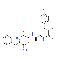 ChemSpider 2D Image | L-Tyrosyl-D-alanylglycyl-L-phenylalaninamide | C23H29N5O5