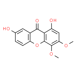 ChemSpider 2D Image | 1,7-Dihydroxy-3,4-dimethoxyxanthone | C15H12O6